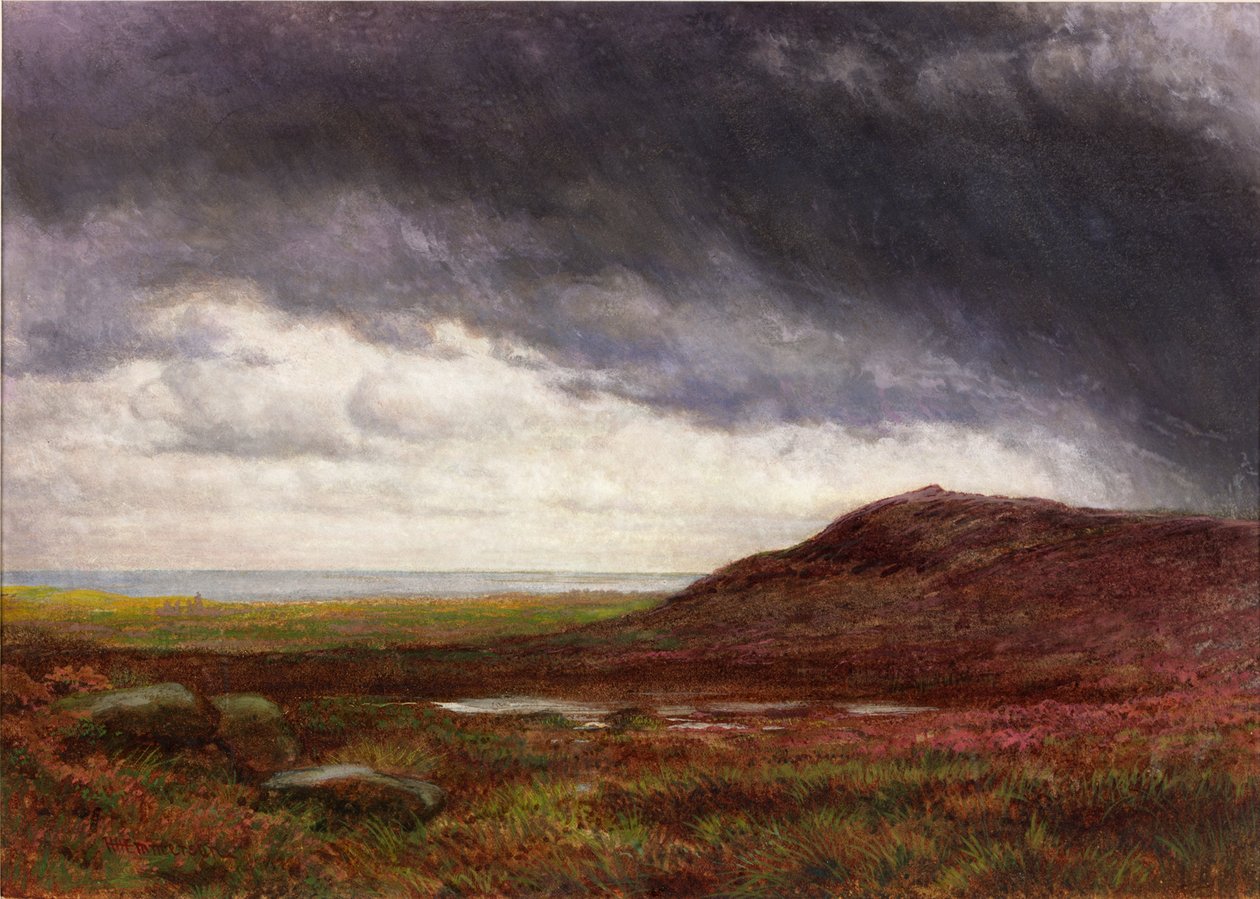 Moorland (akwarela i gwasz) autorstwa Henry Hetherington Emmerson