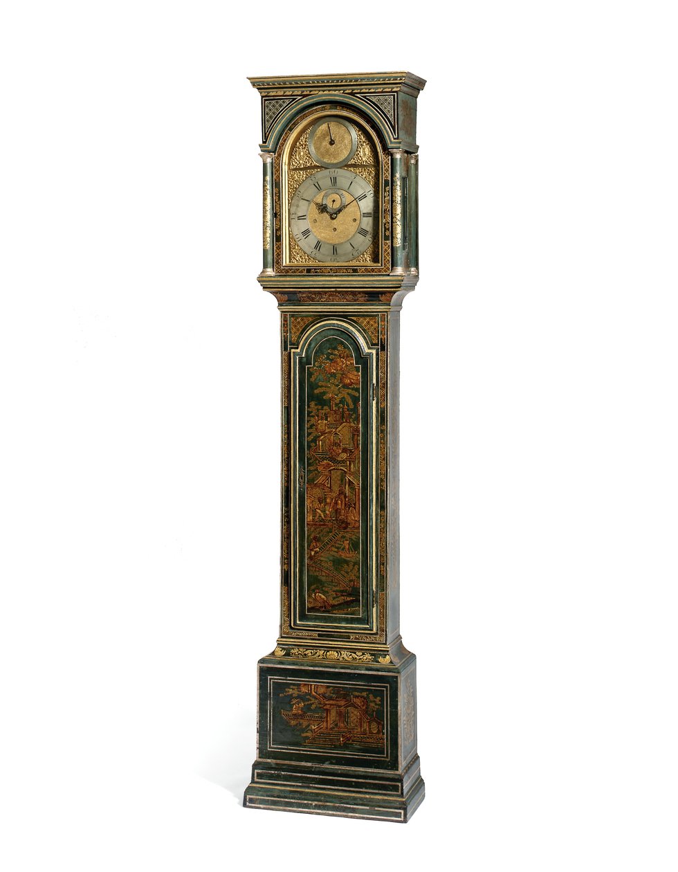 Jerzego III niebieski japoński zegar ćwierćwybijający, York, ok. 1760 (drewno i metal) (patrz także 615808) autorstwa Henry Hindley