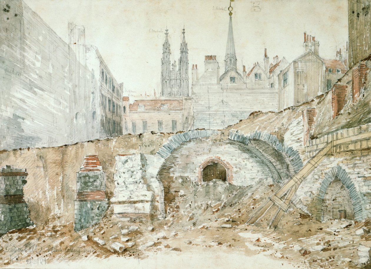 Części bazyliki z końca I-początku II wieku w londyńskim City autorstwa Henry Hodge