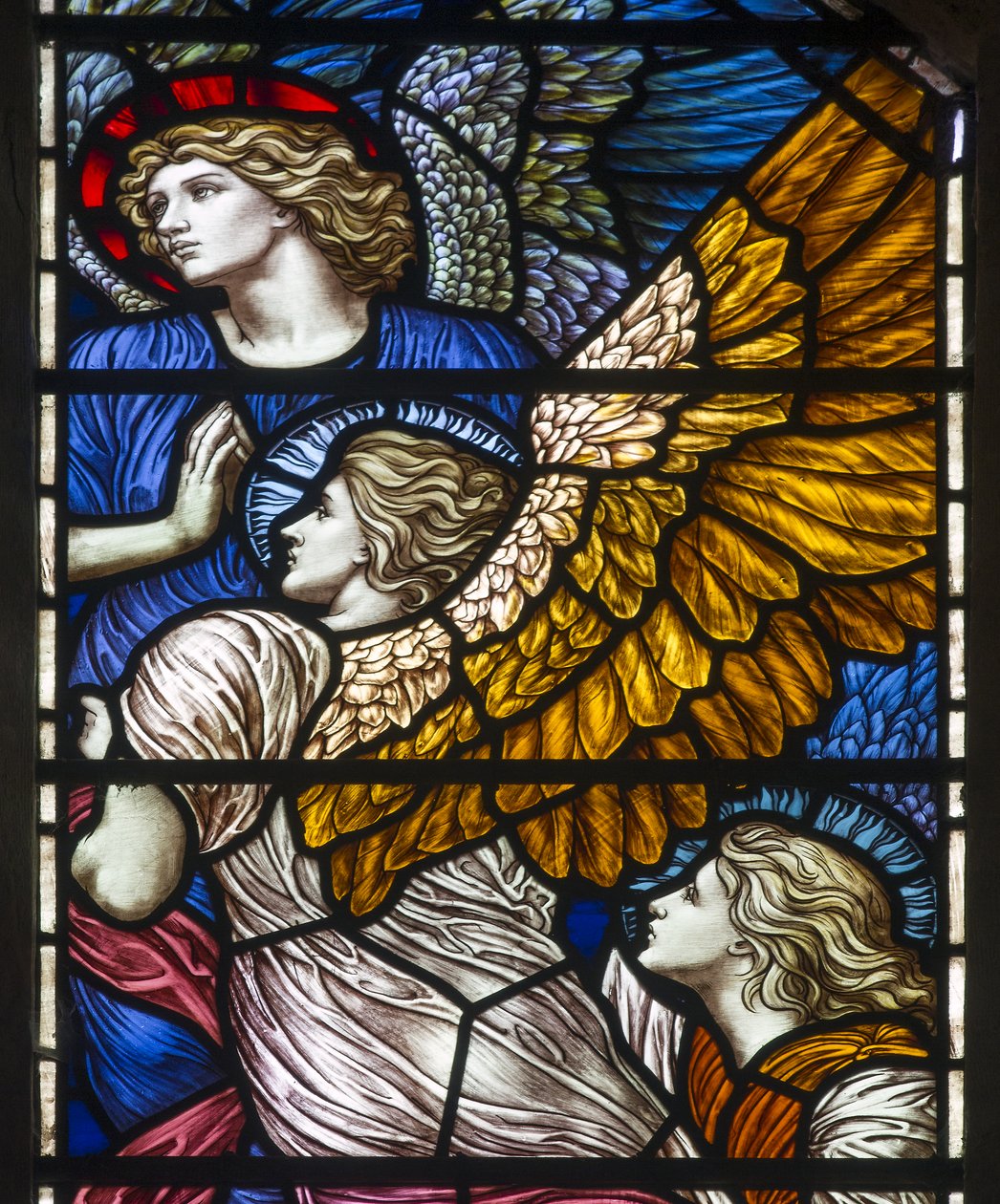 Buckland, St Mary, James Powell & Sons, Henry Holiday, The Barcote Chapel, Chwalący anioły, 1889 autorstwa Henry Holiday