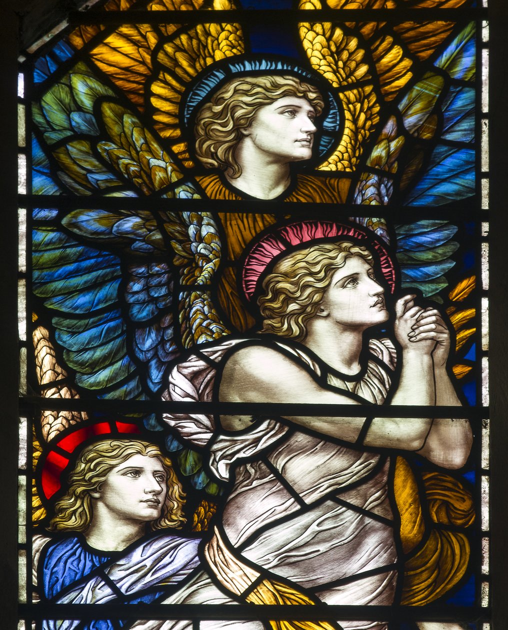 Buckland, St Mary, James Powell & Sons, Henry Holiday, The Barcote Chapel, Chwalący anioły, 1889 autorstwa Henry Holiday