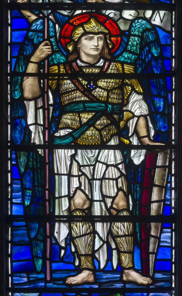 Buckland, St Mary, Lowndes & Drury, Henry Holiday, Archanioł St Michael, 1918 autorstwa Henry Holiday