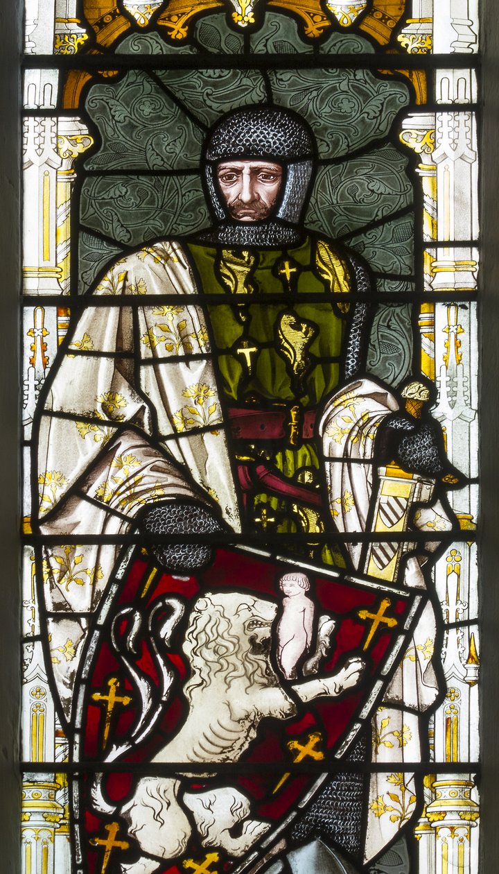 Cambridge, Trinity College, Heaton Butler & Bayne, Henry Holiday, Simon de Montfort, 1870, adaptacja Carla Almquista autorstwa Henry Holiday