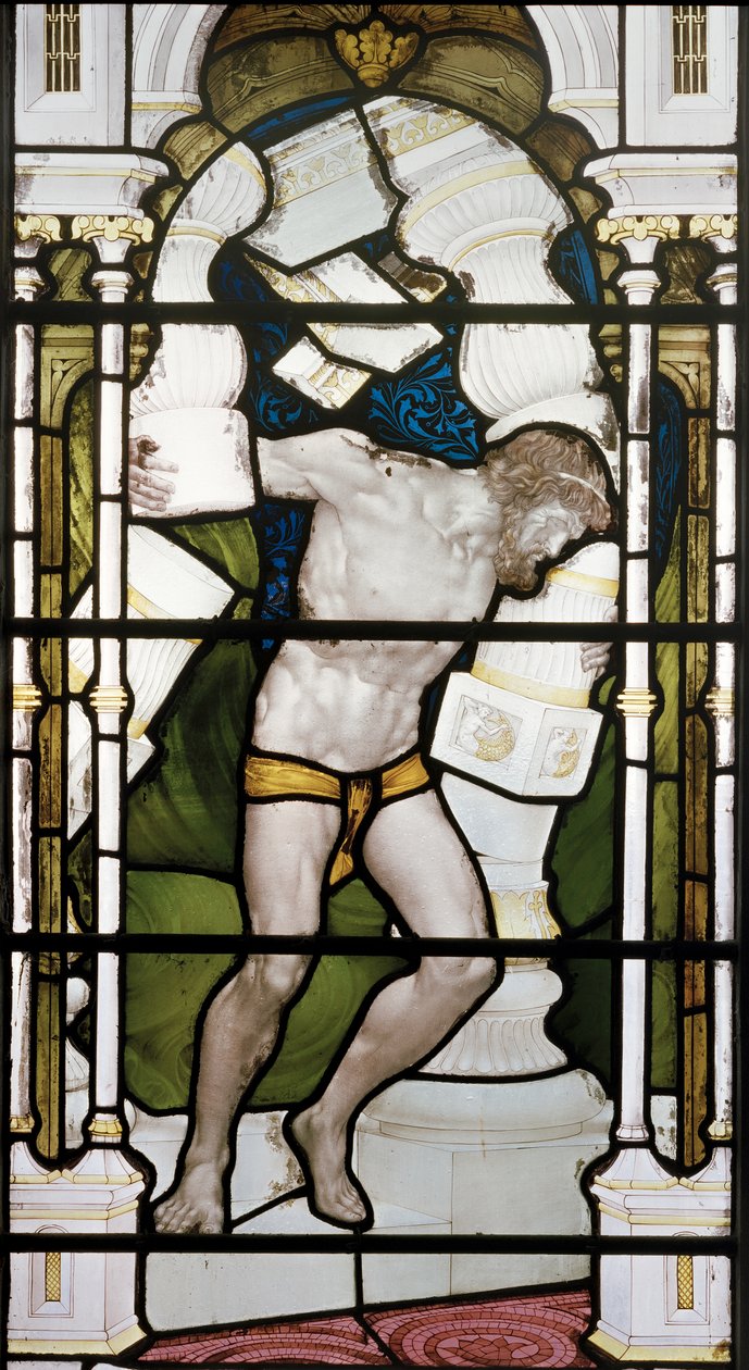 Samson i filary, 1881-83 (witraże) autorstwa Henry Holiday