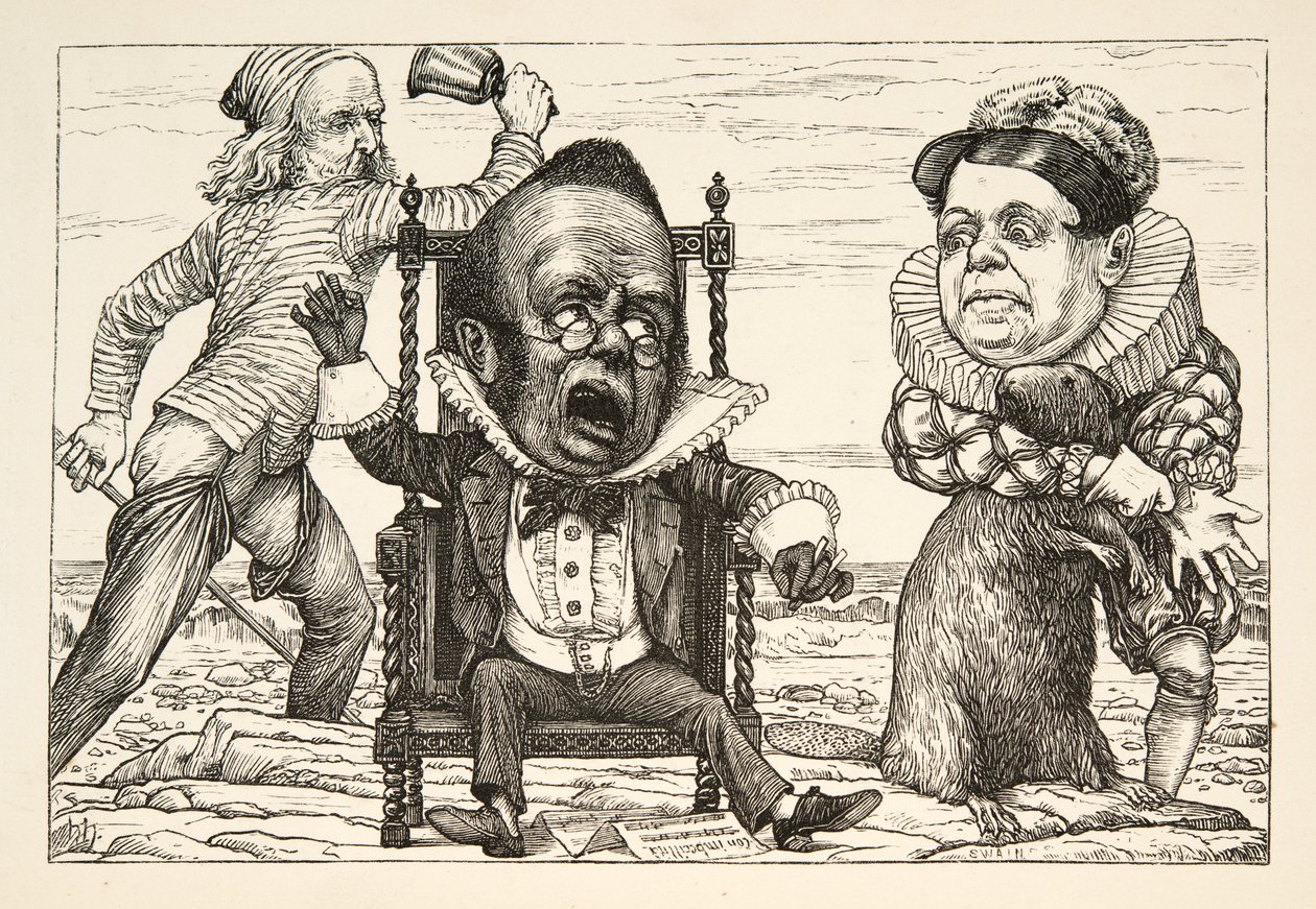 Strach był tak wielki, że jego kamizelka zrobiła się biała” z książki „Polowanie na snark, agonia w ośmiu napadach” Lewisa Carrolla, pub. 1876 autorstwa Henry Holiday