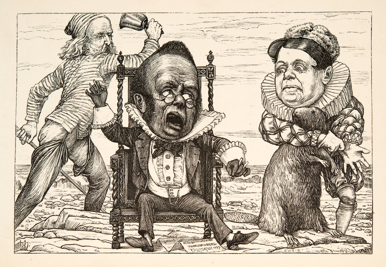 Tak wielki był jego strach, że jego kamizelka stała się biała jak pub. 1876. autorstwa Henry Holiday