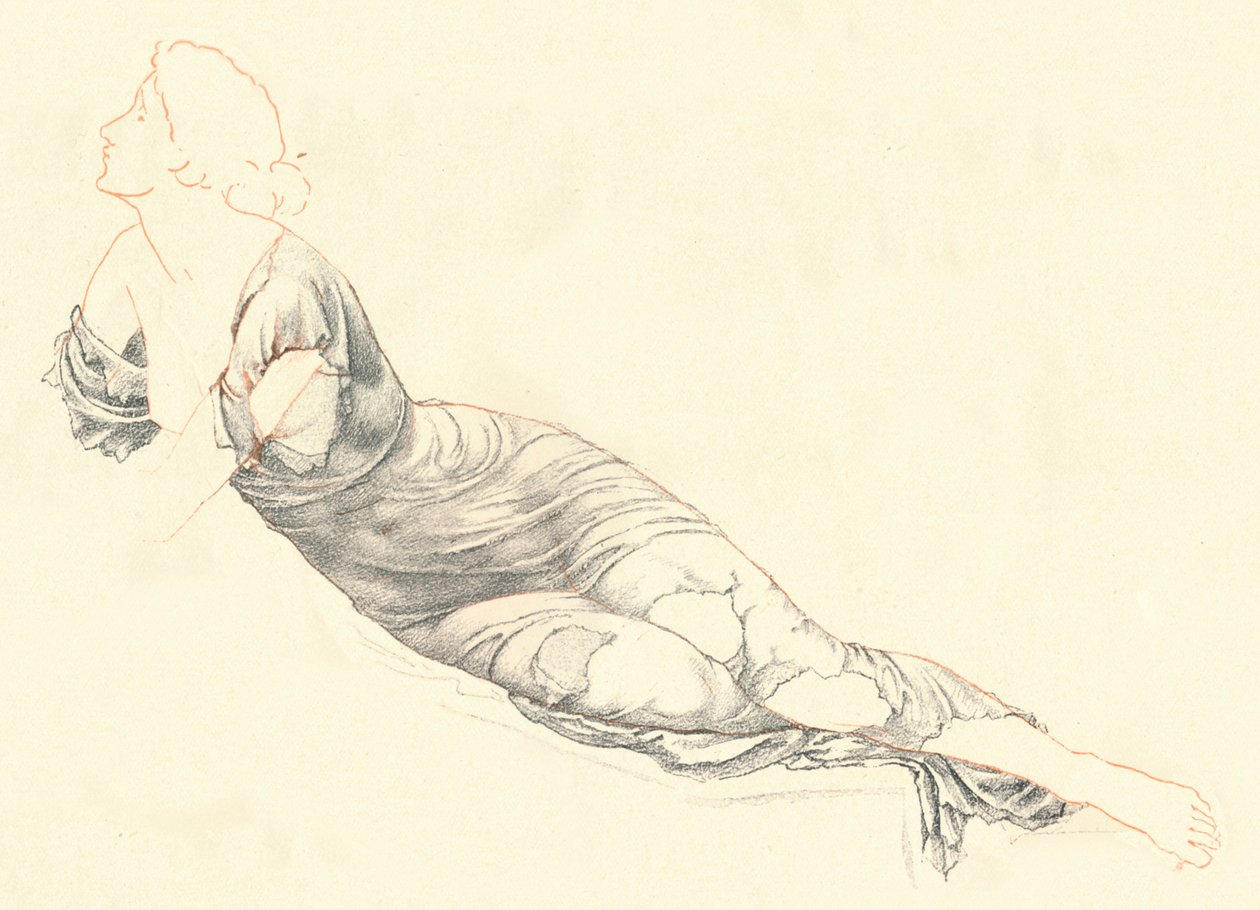 Studium w Draperii, ok. 1900 autorstwa Henry Holiday