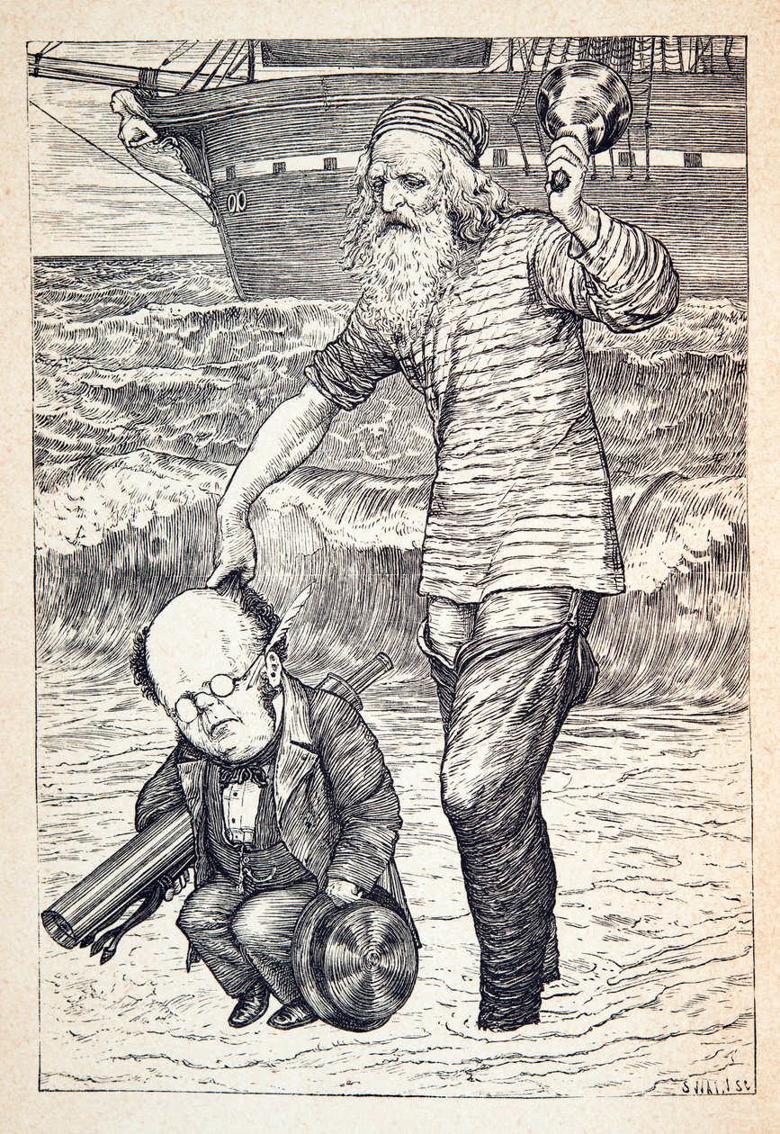 Wspieranie każdego człowieka na szczycie przypływu” pub.1876. autorstwa Henry Holiday