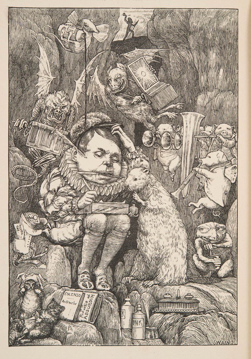Bóbr przyniósł papier, tekę i długopisy”, wyd. 1876. autorstwa Henry Holiday