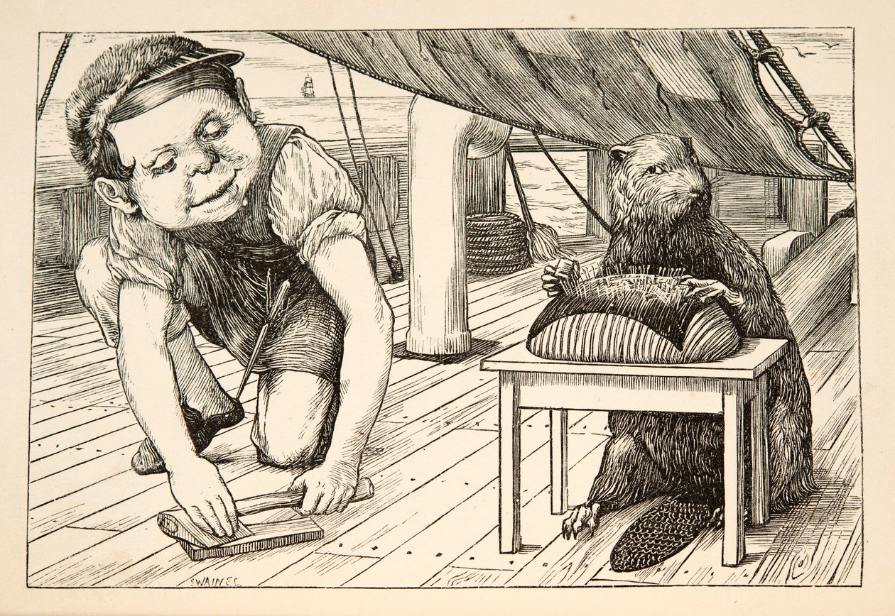 Bóbr patrzył w przeciwną stronę pubu. 1876. autorstwa Henry Holiday