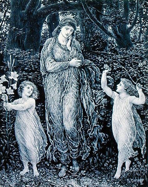 Bonnie Bairns (pióro i atrament na papierze) autorstwa Henry Holiday