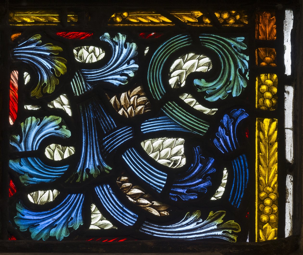 Westminster, St Margaret, James Powell & Sons, Henry Holiday, Szczegół wzoru, 1883 autorstwa Henry Holiday