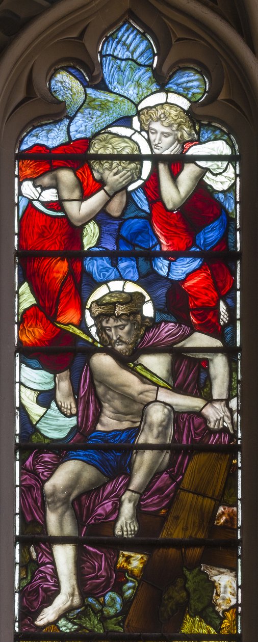 Westminster, St Margaret, James Powell & Sons, Henry Holiday, Męka Chrystusa, 1883 autorstwa Henry Holiday