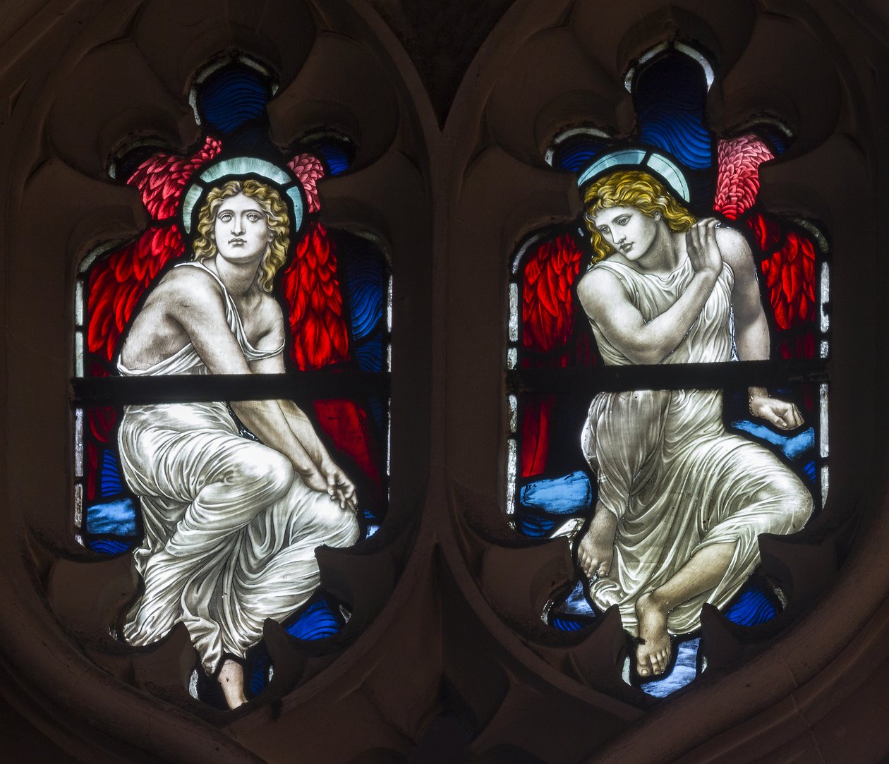 Westminster, St Margaret, James Powell & Sons, Henry Holiday, Tracery Angels, 1883 autorstwa Henry Holiday