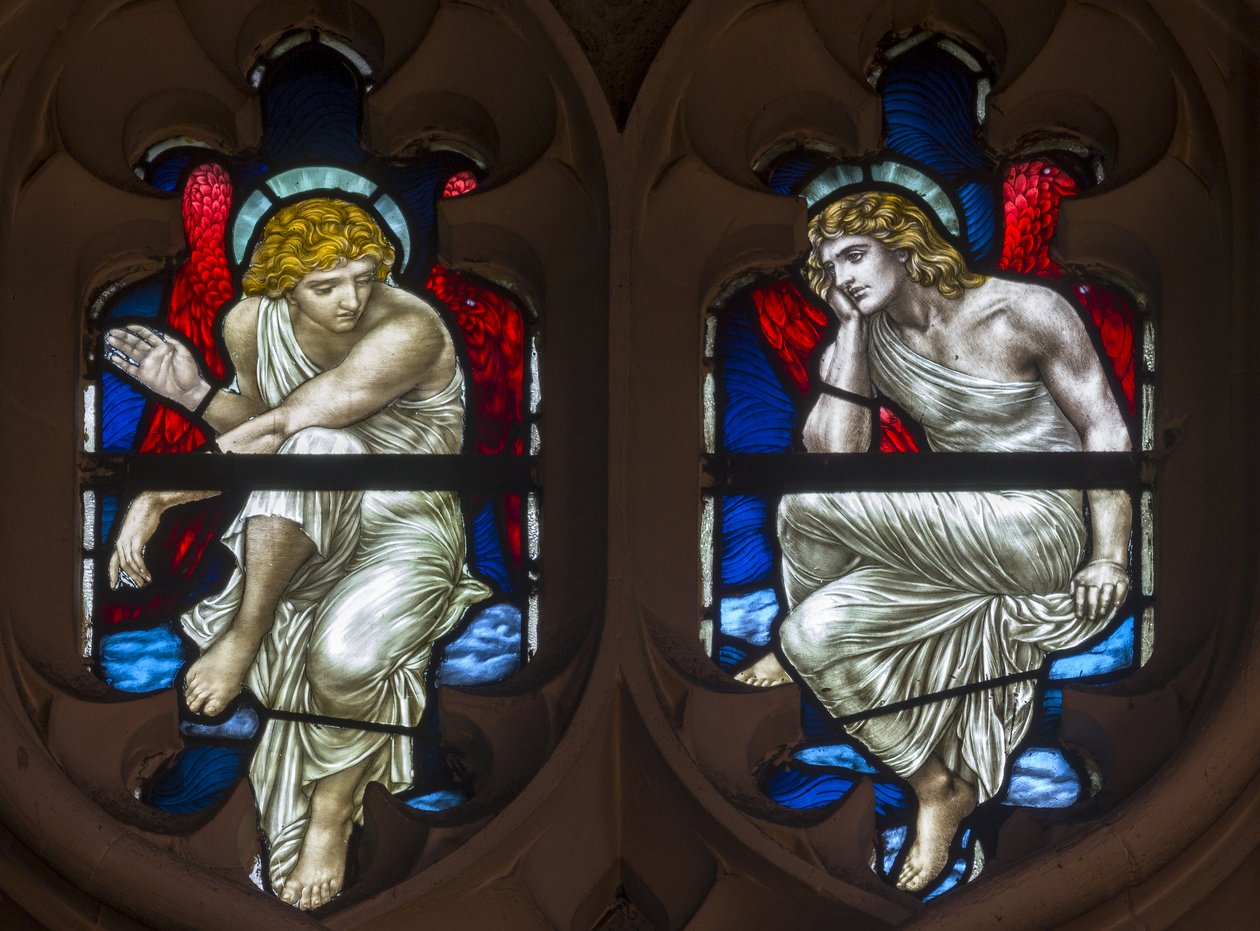 Westminster, St Margaret, James Powell & Sons, Henry Holiday, Tracery Angels, 1883 autorstwa Henry Holiday