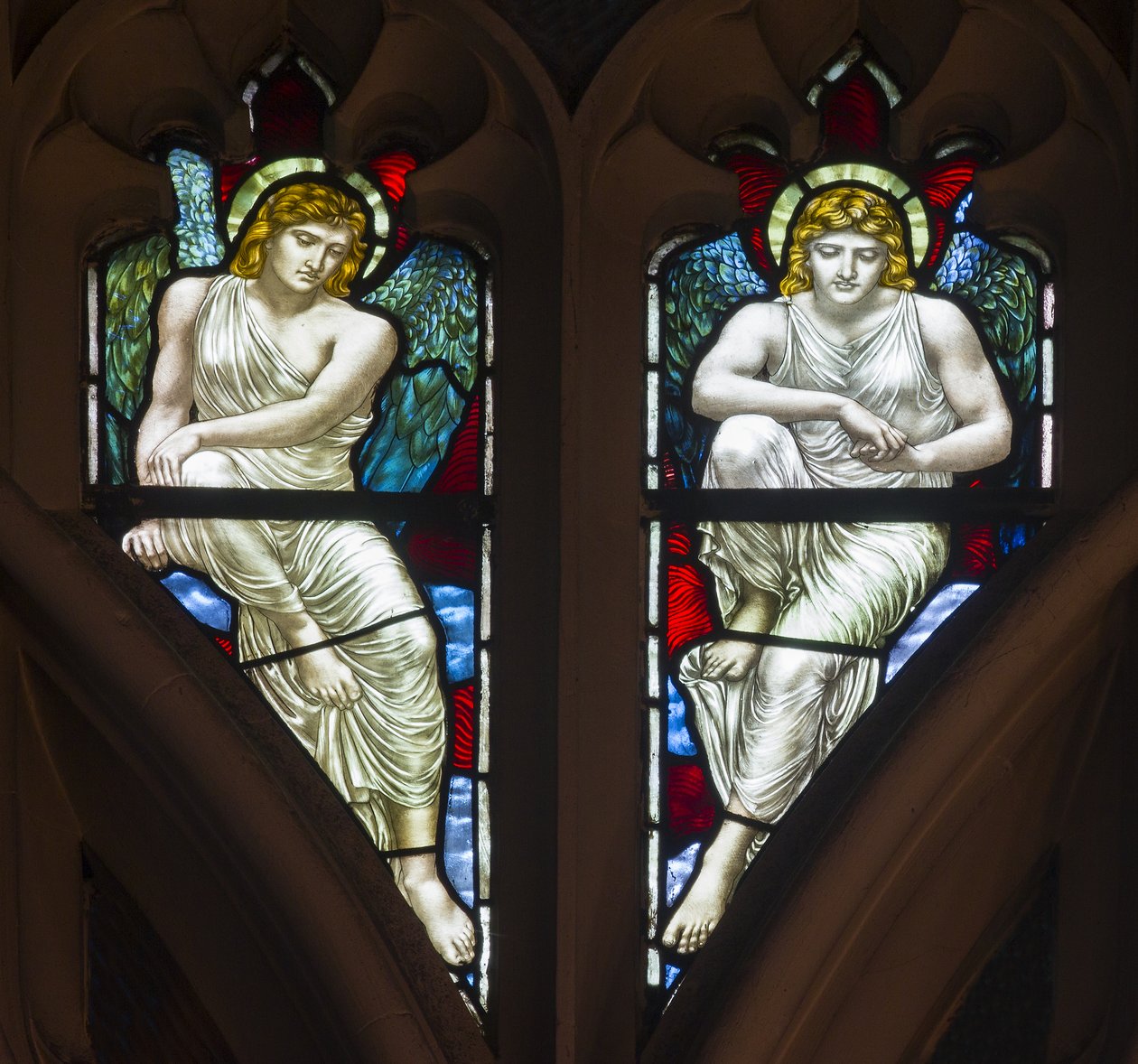 Westminster, St Margaret, James Powell & Sons, Henry Holiday, Tracery Angels, 1883 autorstwa Henry Holiday