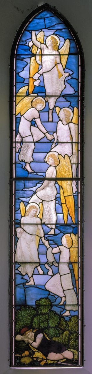 Wolsingham, St Mary & St Stephen, James Powell & Sons, Henry Holiday, Jacobs Ladder, 1881 autorstwa Henry Holiday