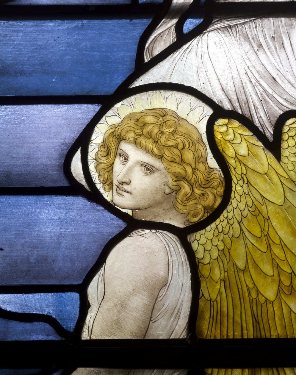 Wolsingham, St Mary & St Stephen, James Powell & Sons, Henry Holiday, Jacobs Ladder, Angel detail, 1881 autorstwa Henry Holiday
