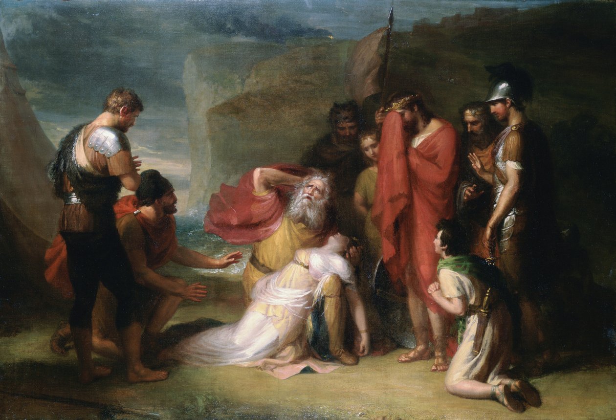 Lear i Cordelia, ok.1820 autorstwa Henry Howard