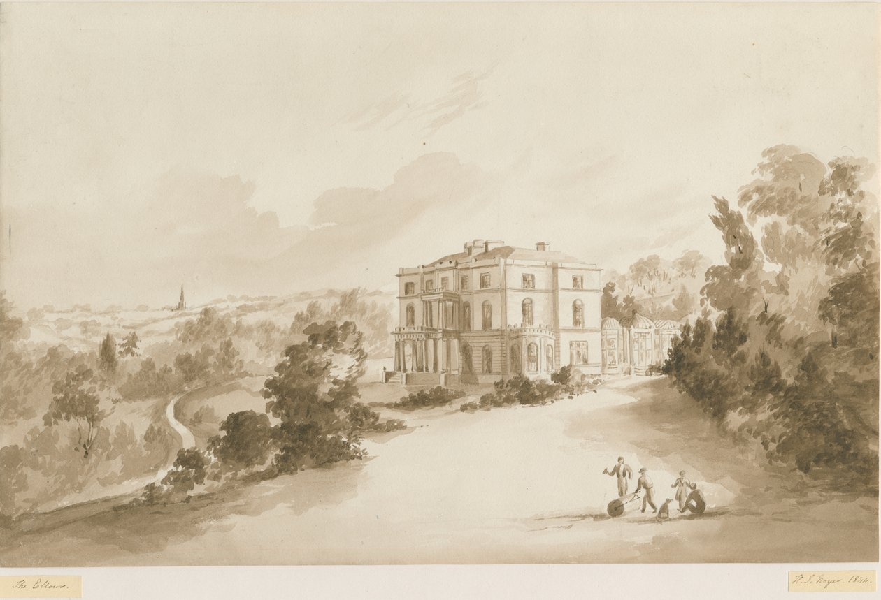 Sedgley - The Ellowes: rysunek w odcieniu sepii autorstwa Henry James Noyes