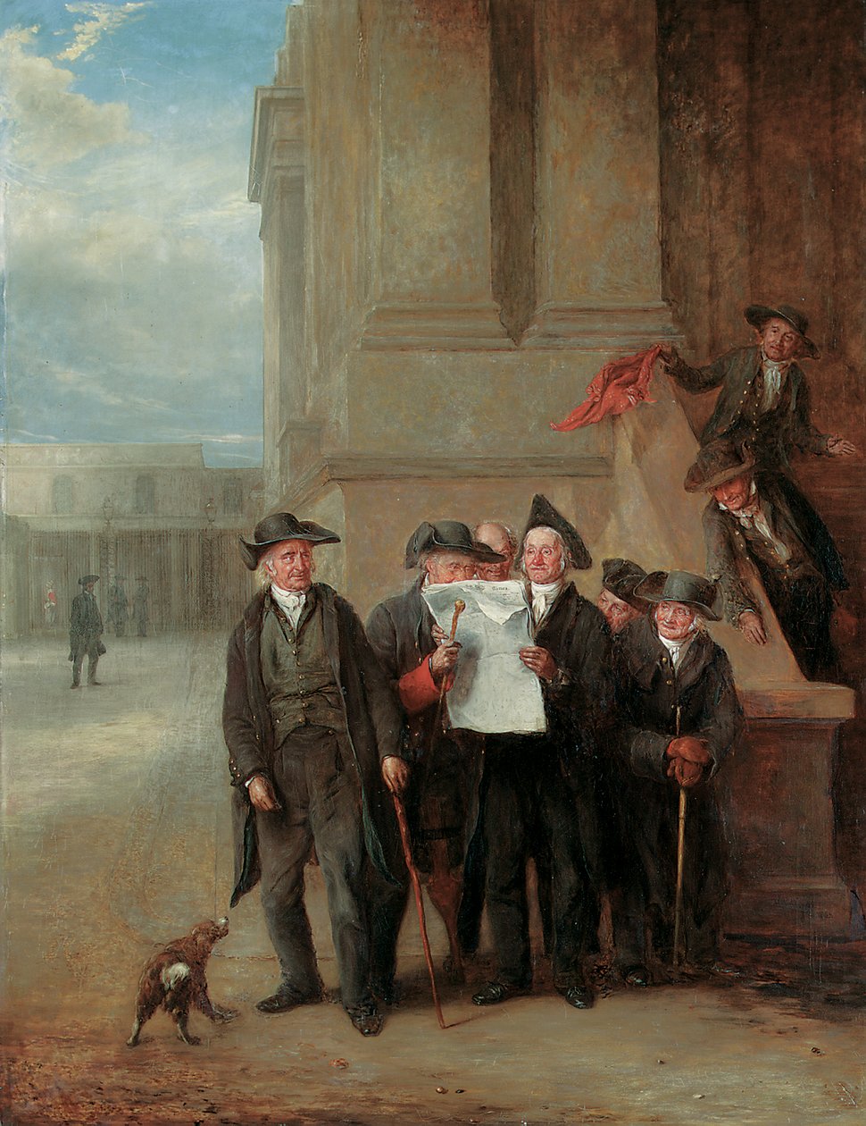 Wywiad marynarki: emeryci z Greenwich czytają egzemplarz „Timesa” autorstwa Henry James Pidding