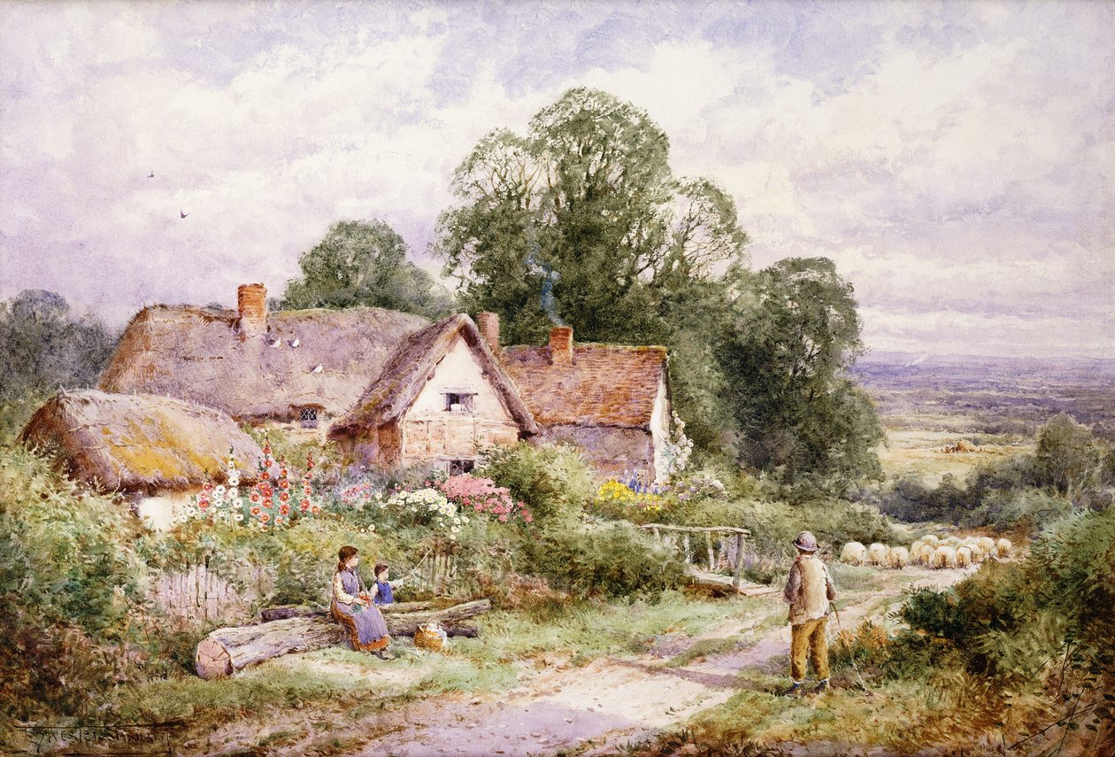 Pas dla owiec w pobliżu Woburn, Bedfordshire autorstwa Henry John Sylvester Stannard