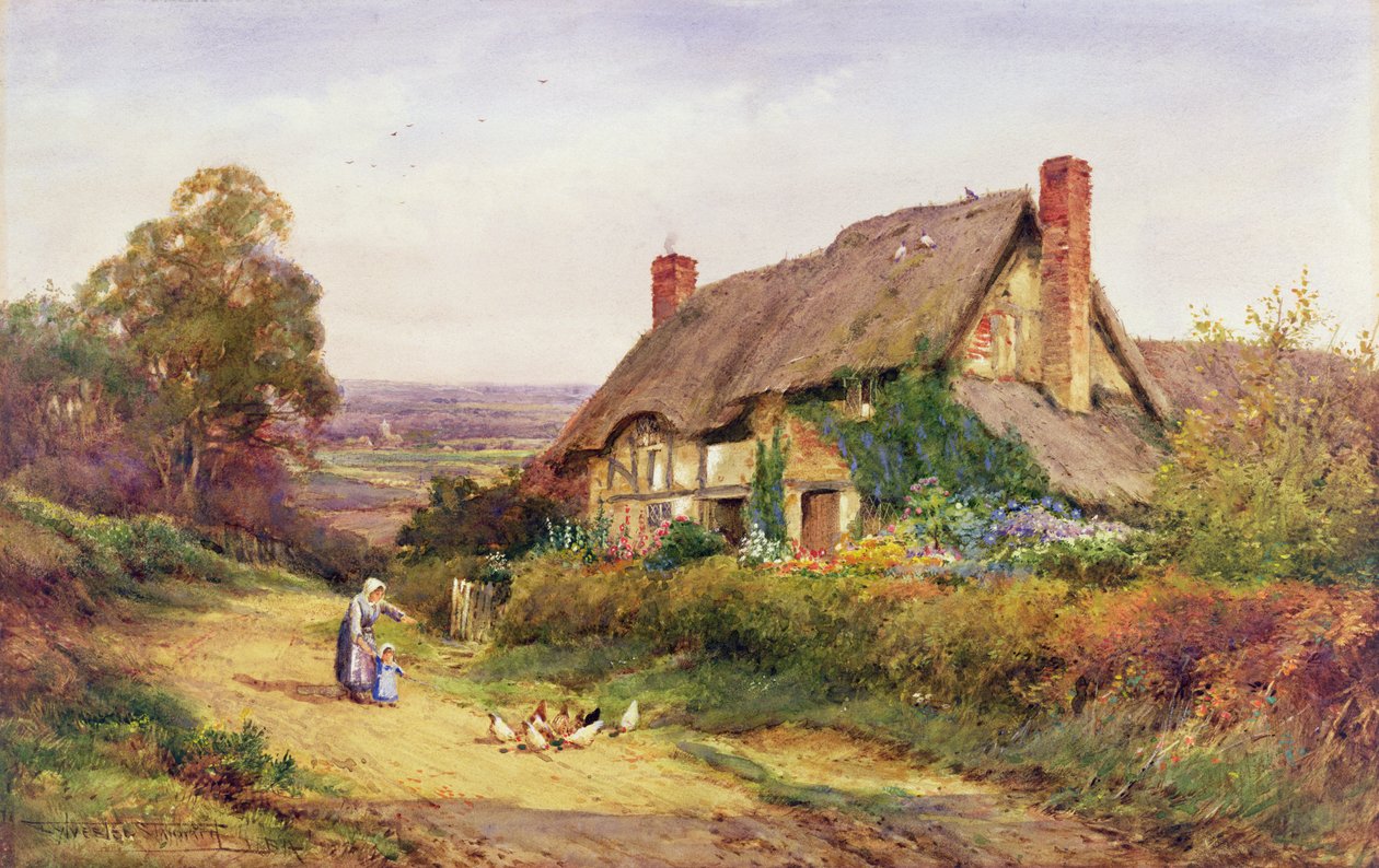 Pierwsze spotkanie (akwarela) autorstwa Henry John Sylvester Stannard