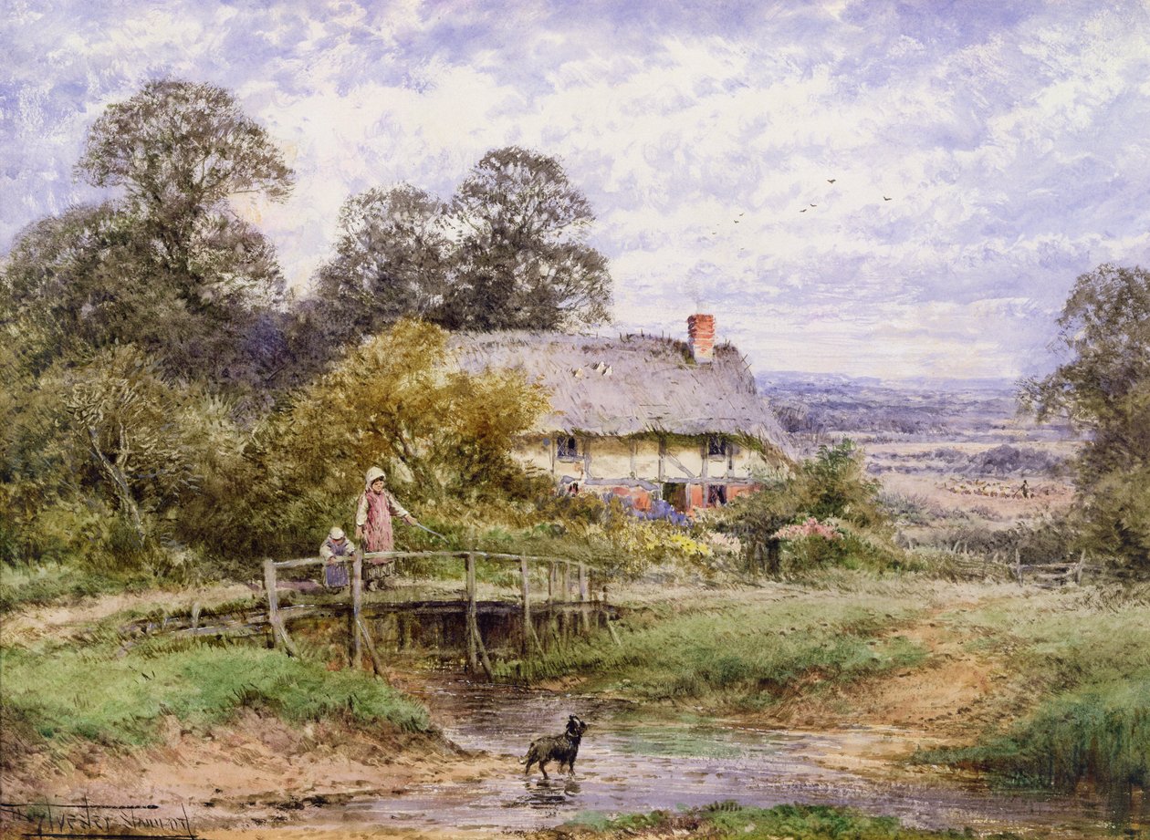 Pobieranie (akwarela) autorstwa Henry John Sylvester Stannard