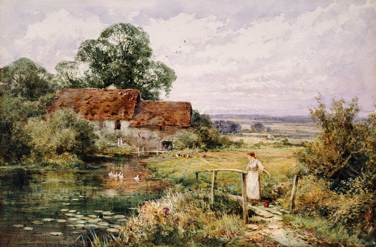 Oglądanie kaczek autorstwa Henry John Sylvester Stannard