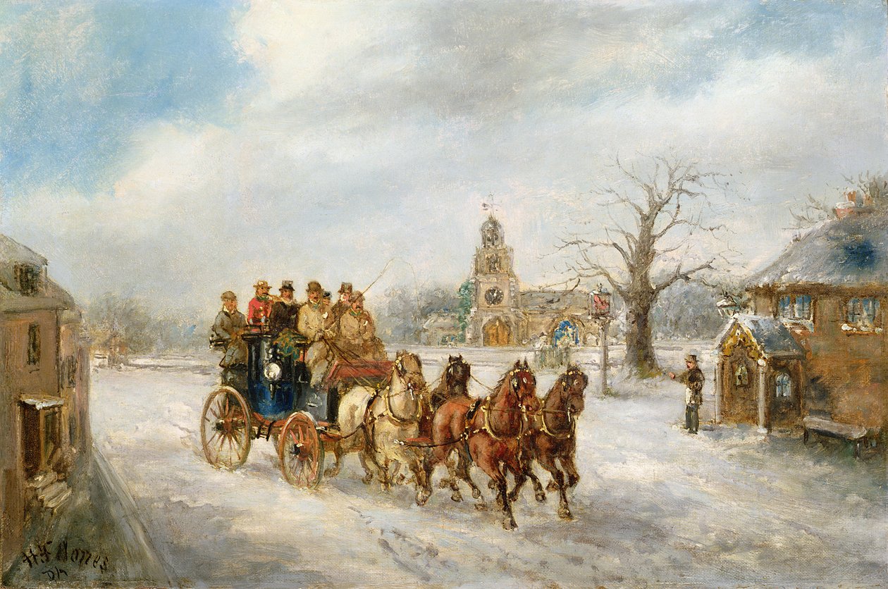 Autokar Uxbridge w pobliżu Hillingdon autorstwa Henry Jones