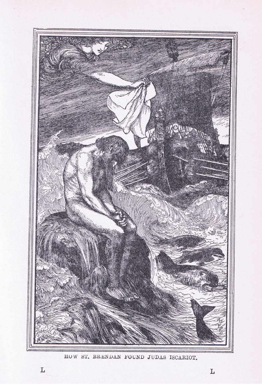 Jak św. Brendan odnalazł Judasza Iskariotę, 1912 autorstwa Henry Justice Ford
