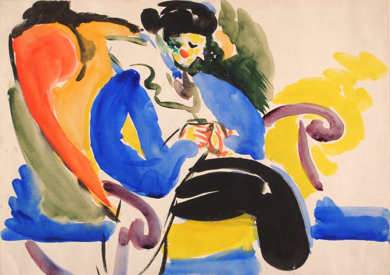 Kaligraficzna #2 Kobieta na krześle, 1914-1918. autorstwa Henry Lyman Saÿen