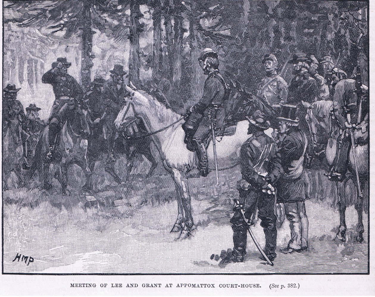Spotkanie Lee i Granta w Appomattox Court House 1865 AD autorstwa Henry Marriott Paget