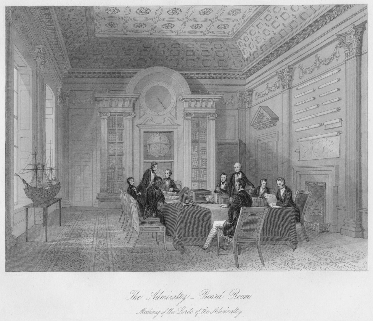 Admiralicja. - Sala Posiedzeń, c1841 autorstwa Henry Melville