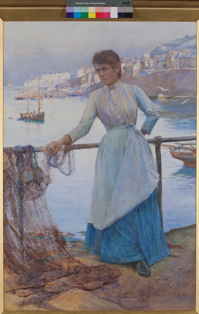 Dziewczyna w kolorze niebieskim autorstwa Henry Meynell Rheam