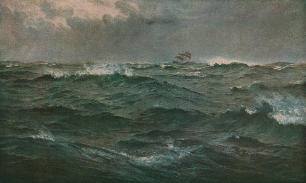 Trudna pogoda na Morzu Śródziemnym, 1874, c1930. autorstwa Henry Moore