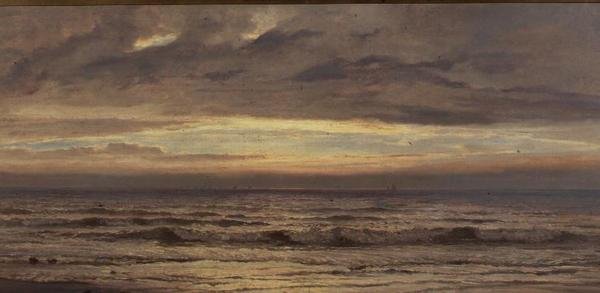 Brzeg morza, wieczór autorstwa Henry Moore