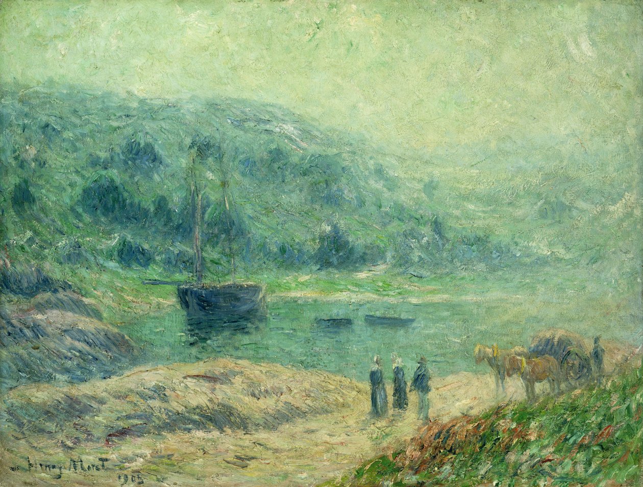 Zatoka w Bretanii; Zatoczka w Bretanii, 1903 autorstwa Henry Moret