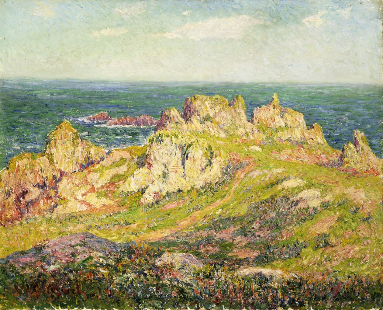 Skały nad morzem; Skały nad morzem, autorstwa Henry Moret