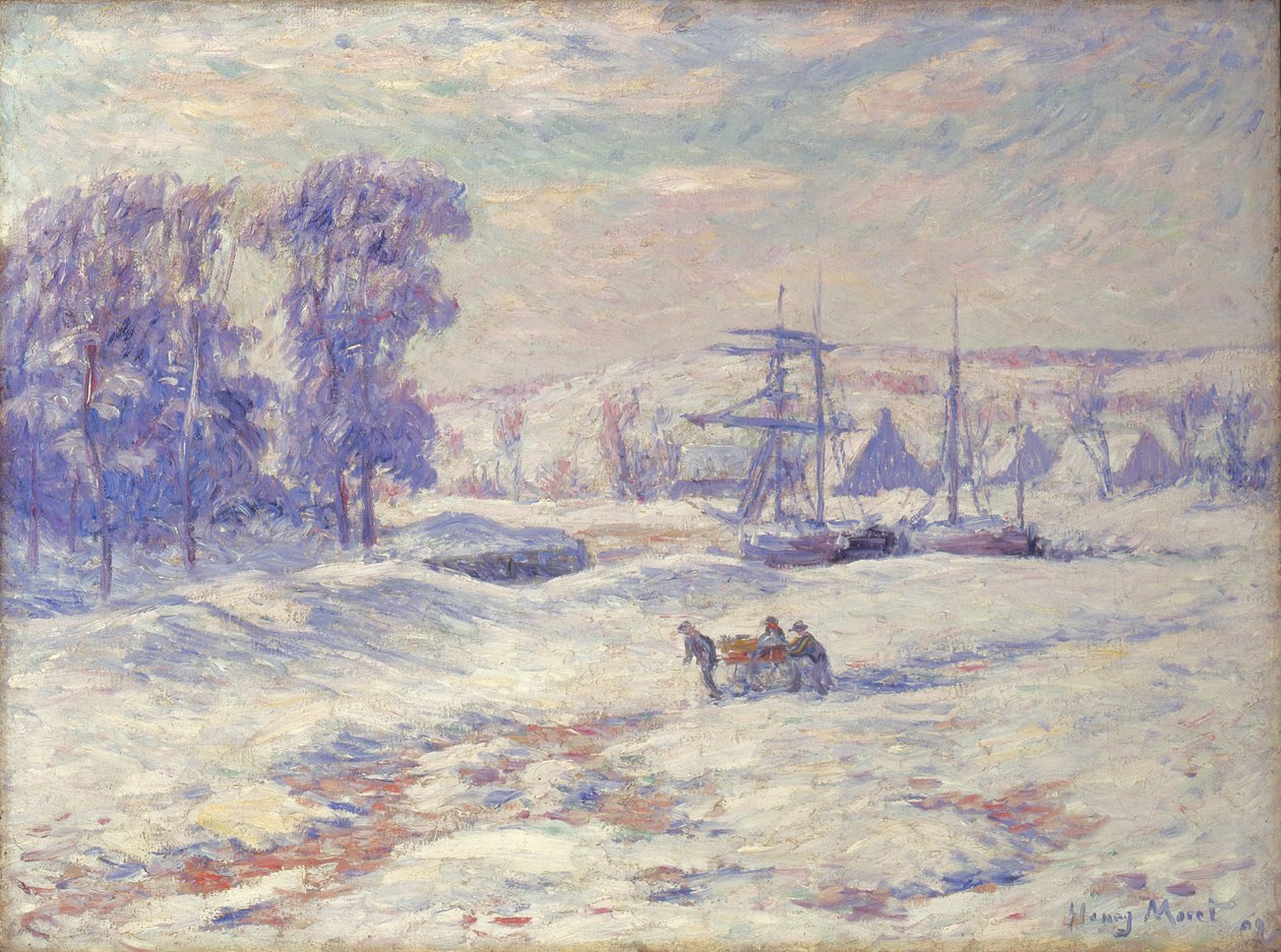 Śnieg w Quimper, 1909 autorstwa Henry Moret