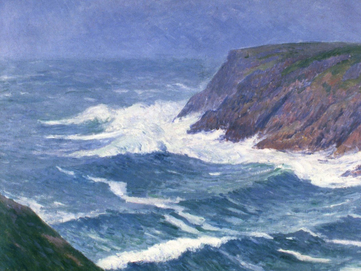 Île de Groix, przybrzeżny krajobraz przy wejściu do portu św. Mikołaja, 1908 r. autorstwa Henry Moret