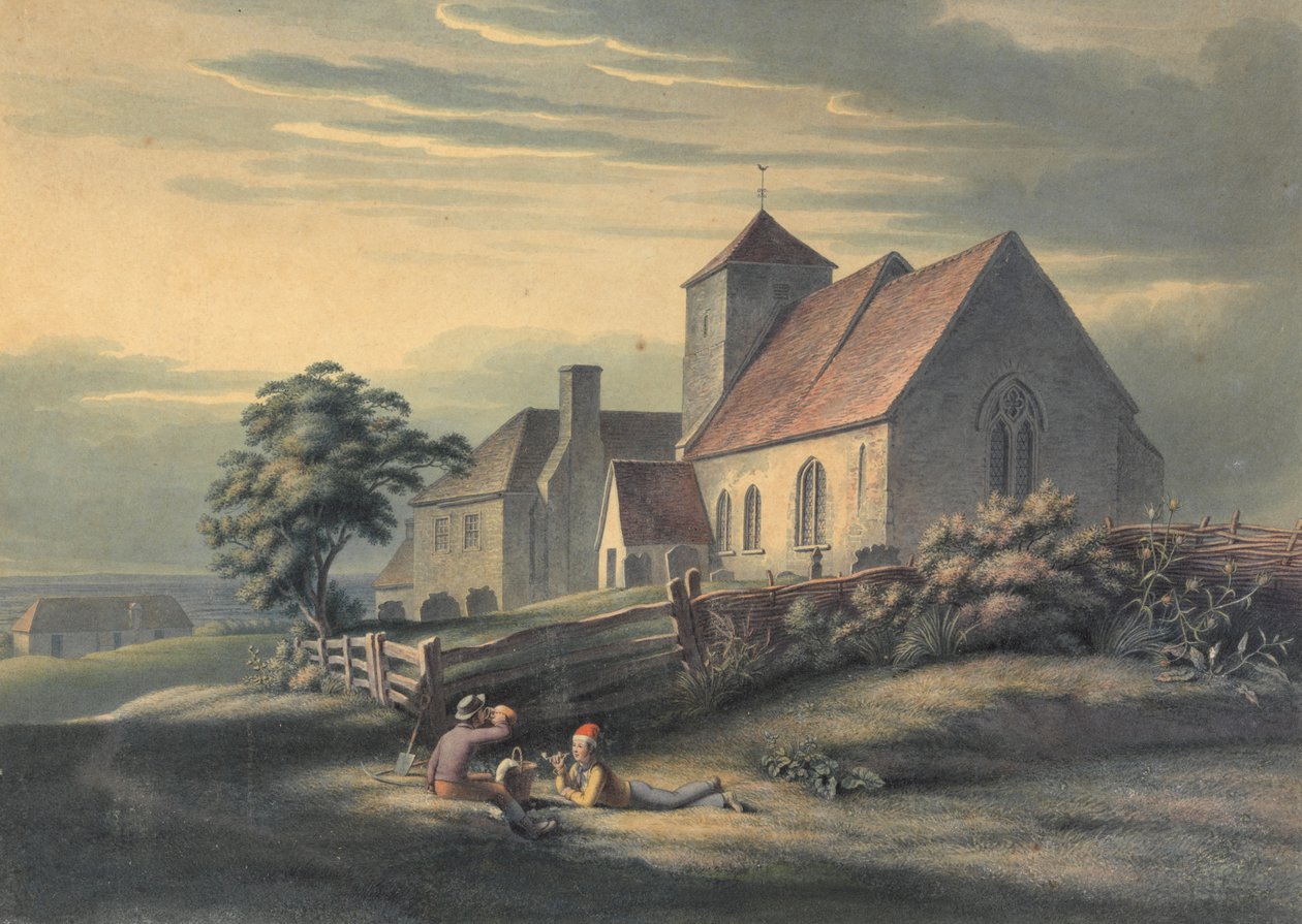 Kościół i dom rudy autorstwa Henry Morton
