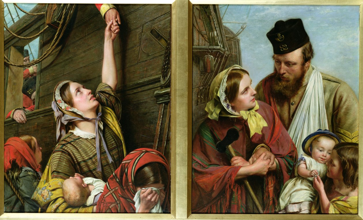 Na wschód Ho! Sierpień 1857 i Powrót do domu 1858 (szczegóły patrz 68094 i 68095) autorstwa Henry Nelson ONeil