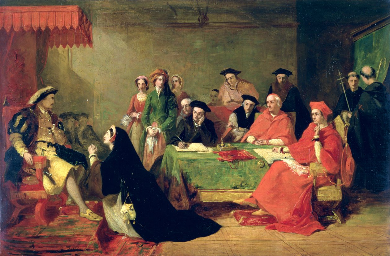 Proces królowej Katarzyny Aragońskiej, 1848 autorstwa Henry Nelson ONeil