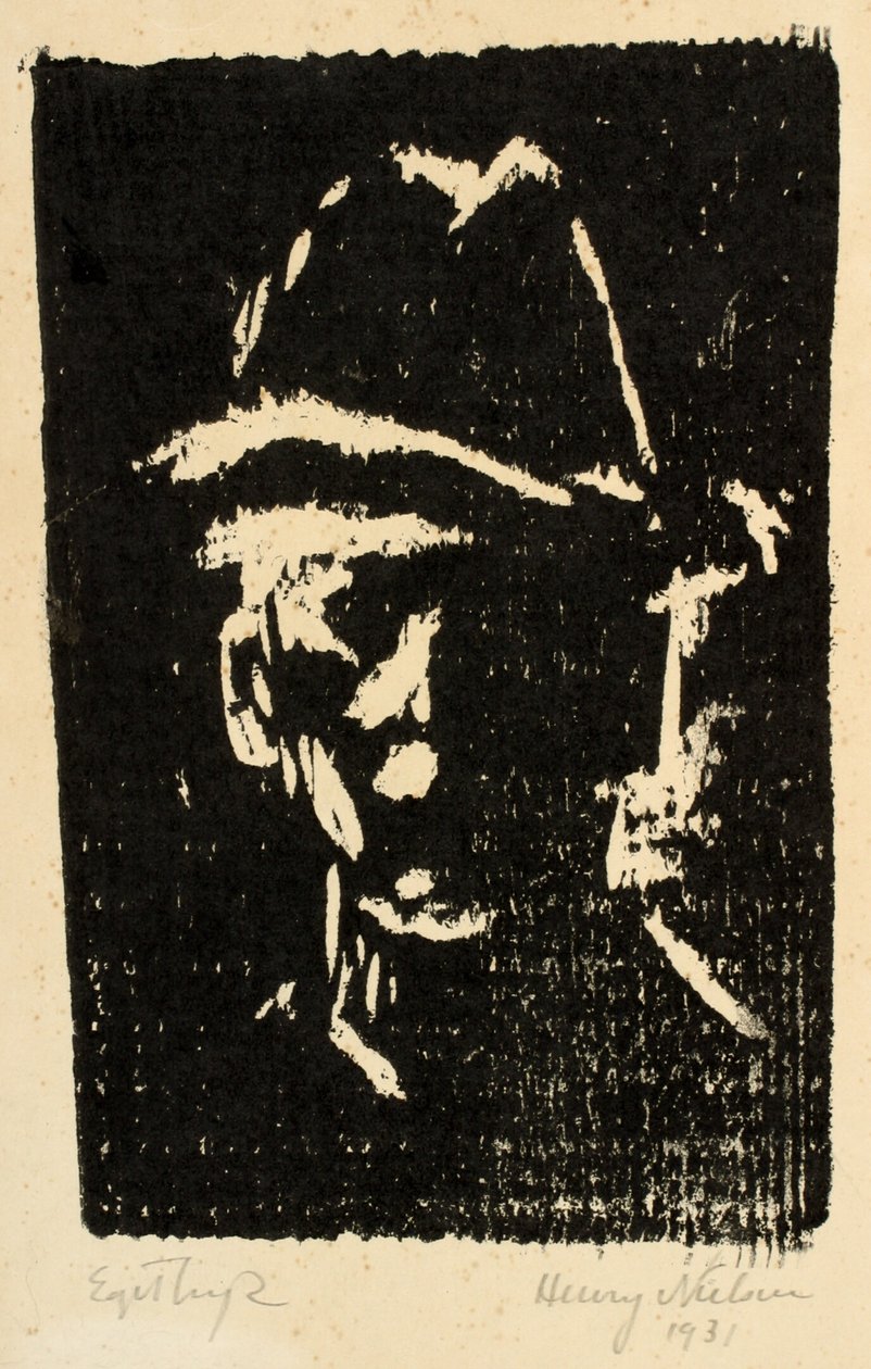 Męski portret w kapeluszu autorstwa Henry Nielsen