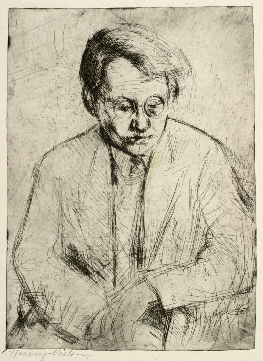 Siedzący mężczyzna autorstwa Henry Nielsen