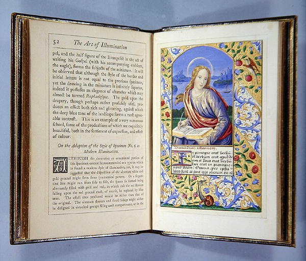 Strona przedstawiająca Portret św. Jana, z The Art of Illumination and Missal Painting, Londyn 1849 (wc i gwasz na papierze) (szczegóły patrz 266779) autorstwa Henry Noel Humphreys