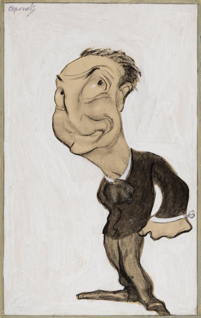 Little Tich (kredka, długopis, pędzel, tusz i gwasz na papierze) autorstwa Henry Ospovat