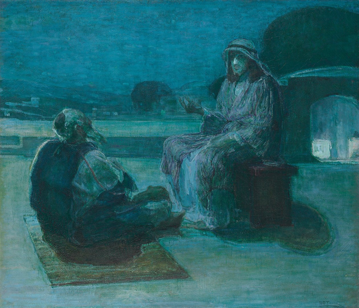 Nikodem przychodzący do Chrystusa autorstwa Henry Ossawa Tanner
