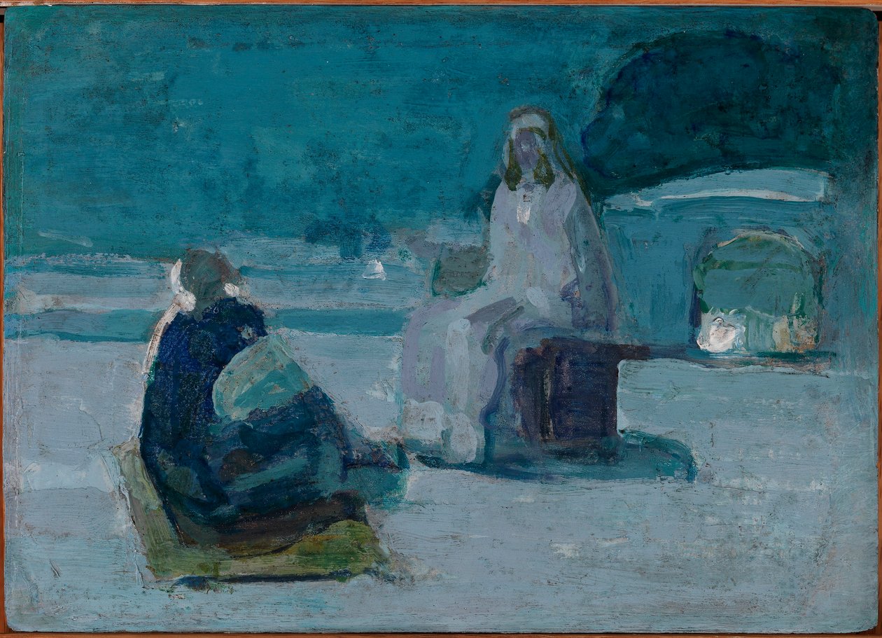 Studium dla Chrystusa i Nikodema na dachu autorstwa Henry Ossawa Tanner